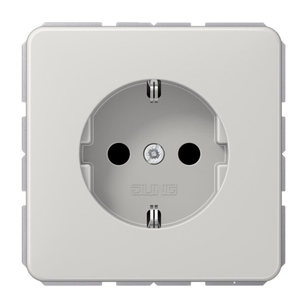 Jung CD1520BFKILG SCHUKO Steckdose KI (Thermoplast bruchsicher) Lichtgrau Serie CD