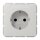 Jung CD1520BFKINALG SCHUKO Steckdose m.Schriftfeld KI (Thermoplast bruchsicher) Lichtgrau Serie CD