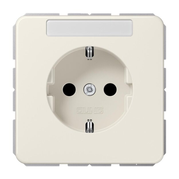 Jung CD1520BFNA SCHUKO Steckdose m.Schriftfeld  (Thermoplast bruchsicher) Weiß Serie CD