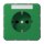 Jung CD1520BFNAGN SCHUKO Steckdose m.Schriftfeld  (Thermoplast bruchsicher) Grün Serie CD