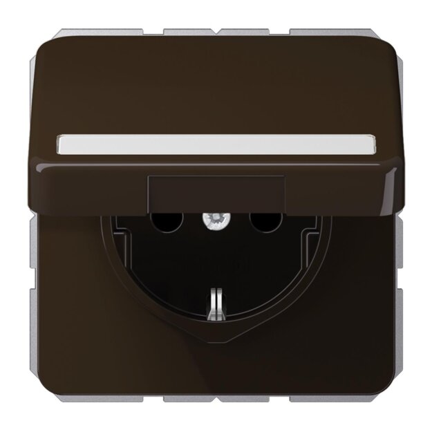 Jung CD1520BFNAKLBR SCHUKO Steckdose m.Klappdeckel (Thermoplast bruchsicher) Braun Serie CD