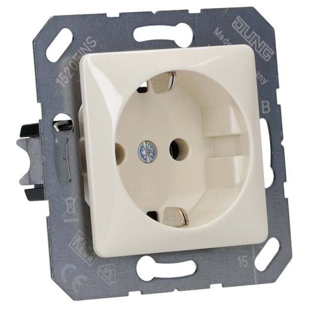 Jung CD5120BF SCHUKO Steckdose f.Klappdeckel (Thermoplast bruchsicher) Weiß Serie CD