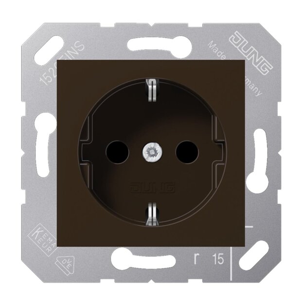 Jung CD5120BFBR SCHUKO Steckdose f.Klappdeckel (Thermoplast bruchsicher) Braun Serie CD