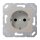 Jung CD5120BFPG SCHUKO Steckdose f.Klappdeckel (Thermoplast bruchsicher) Platin-Grau Serie CD