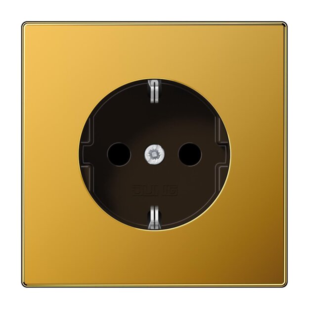 Jung LS1520KIGGO SCHUKO Steckdose KI (Metall mit echter Goldauflage) Vergoldet Serie LS