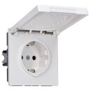 Jung LS1520KIKLWW SCHUKO Steckdose m.Klappdeckel KI Alpinweiß Serie LS