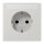 Jung LS1520KINALG SCHUKO Steckdose m.Schriftfeld KI Lichtgrau Serie LS