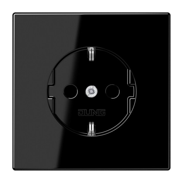 Jung LS1520NSW SCHUKO Steckdose o.Kralle Schwarz Serie LS