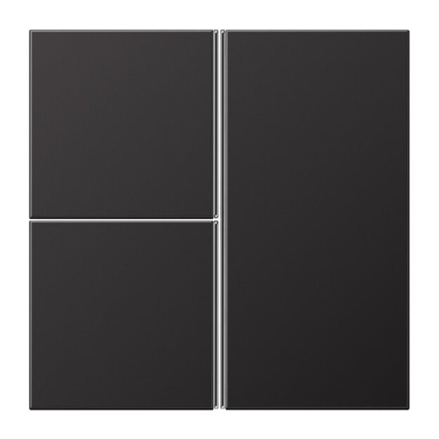 Jung AL2403TSAD Tastensatz komplett 3fach (lackiertes Aluminium) Dark Serie LS