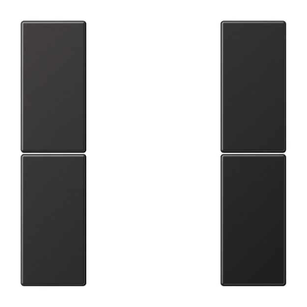 Jung AL2502TSAD Tastensatz komplett 2fach (lackiertes Aluminium) Dark Serie LS