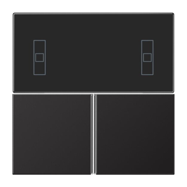 Jung AL4093TSAD KNX Tastensatz f. Komfortregler (lackiertes Aluminium) Dark Serie LS