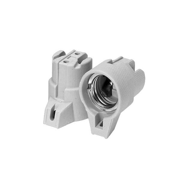Houben 543414 Edisonfassung E27 mit Winkel Weiß