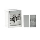Aufputz Serienschalter Feuchtraum IP54, Modell Pacific, grau