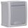 Aufputz Steckdose Feuchtraum 1-fach IP54, Modell Pacific, grau
