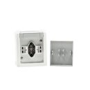 Aufputz Kreuzschalter Feuchtraum IP54, Modell Pacific, grau