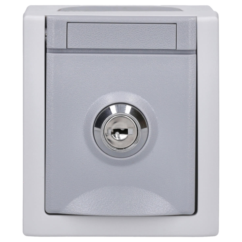 VIKO Pacific Aufputz Steckdose IP54 – Feuchtraum-Steckdose Mit Klappdeckel, Weiß, 250V/16A