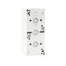 Aufputz Feuchtraum Steckdose / Serienschalter Kombination senkrecht IP54, Modell Pacific, grau