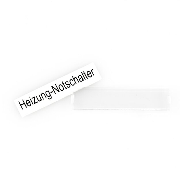 Beschriftungsset "Heizung-Notschalter" für Aufputz Feuchtraum Programm Pacific IP54