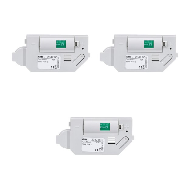 Gira Funkmodul 234700 für Rauchwarnmelder Gira Dual Q 233602 und 233002 - 3er Pack
