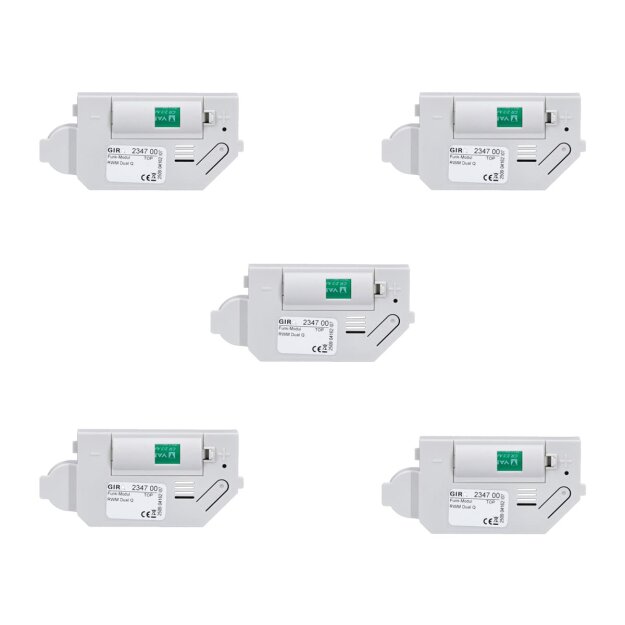 Gira Funkmodul 234700 für Rauchwarnmelder Gira Dual Q 233602 und 233002 - 5er Pack