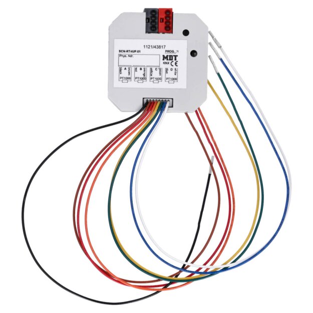 MDT SCN-RT4UP.01 Raumtemperaturregler, 4-fach, UP, für PT1000 Sensoren