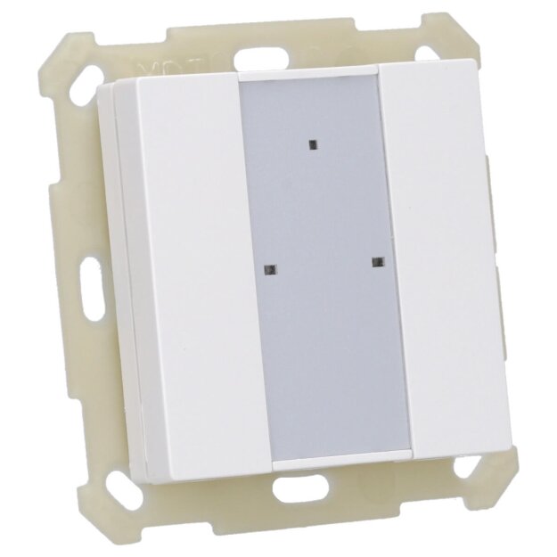 MDT BE-TA55P2.G1 Taster 2-fach Plus, 55mm, UP,LED, Reinweiß glänzend