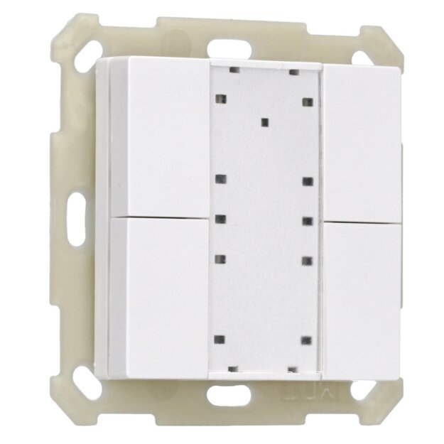 MDT BE-TA55P4.G1 Taster 4-fach Plus 55 mm UP LED KNX Reinweiß glänzend