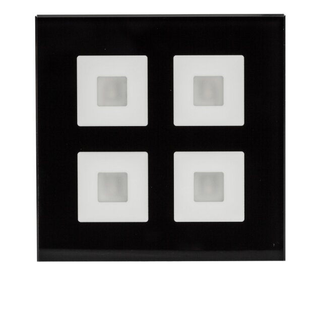 MDT BE-GT04S.01 Glastaster 4-fach Plus KNX Schwarz