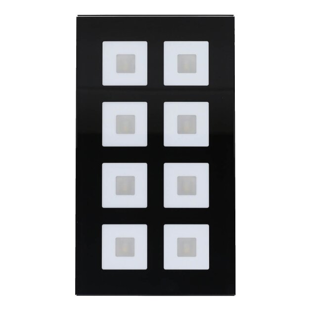 MDT BE-GT08S.01 Glastaster 8-fach Plus, Schwarz