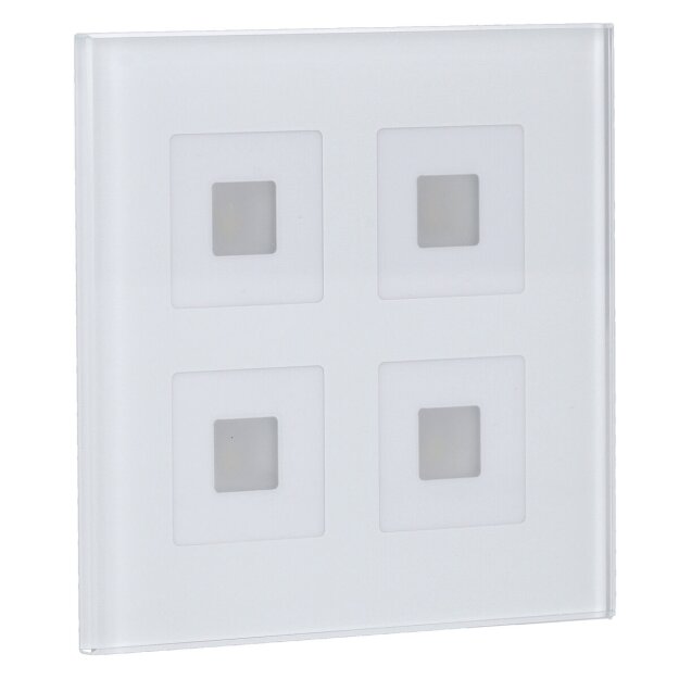 MDT BE-GTT4W.01 Glastaster 4-fach Plus, Weiß mit Temperatursensor