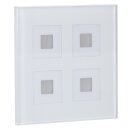 MDT BE-GTT4W.01 Glastaster 4-fach Plus, Weiß mit...