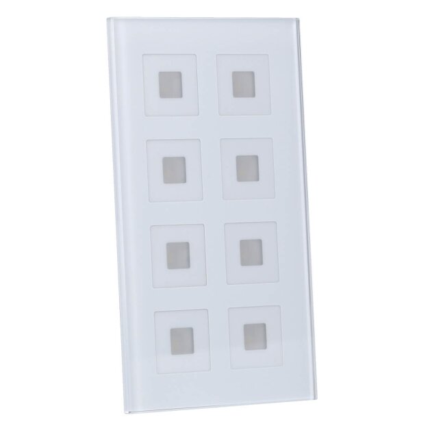 MDT BE-GTT8W.01 Glastaster 8-fach Plus, Weiß mit Temperatursensor