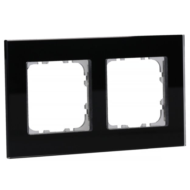 MDT BE-GTR2S.01 Glasrahmen für 55 mm Programme 2-fach, Schwarz