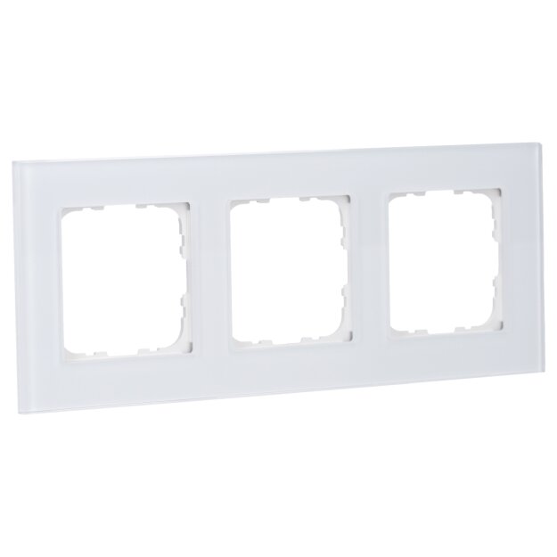 MDT BE-GTR3W.01 Glasrahmen für 55 mm Programme 3-fach, Weiß