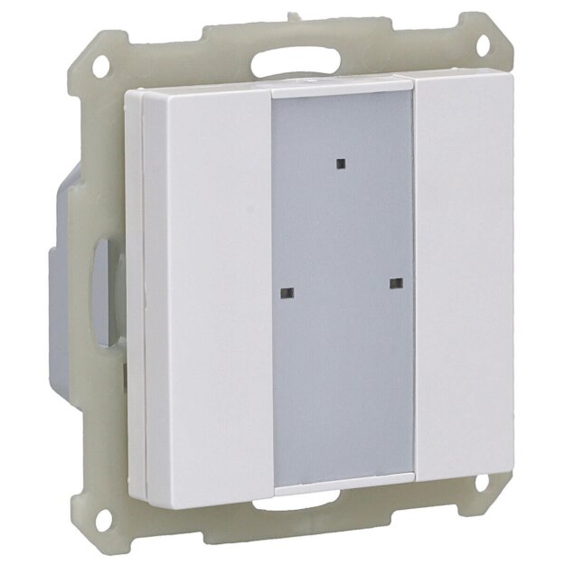 MDT RF-TA55A2.01 KNX RF+ Funk Taster 2-fach Plus mit Aktor , Reinweiß matt, für ETS5