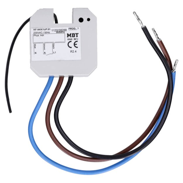 MDT RF-AKK1UP.01 KNX RF+ Funk Schaltaktor 1-fach, UP, 10A, 230VAC, für ETS5