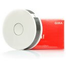 Gira 233602 Rauchmelder Dual Q Label reinweiss + Funkmodul 234700 - 5er Pack