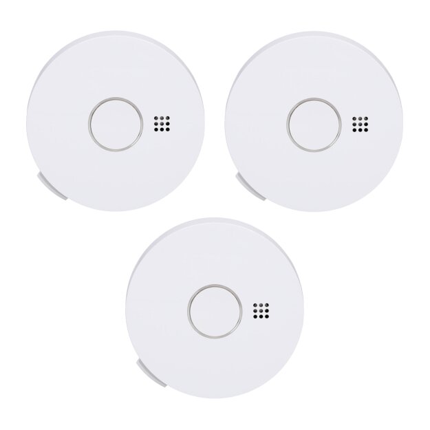 Gira 114502 Rauchmelder Basic Q Label reinweiss - 3er Pack