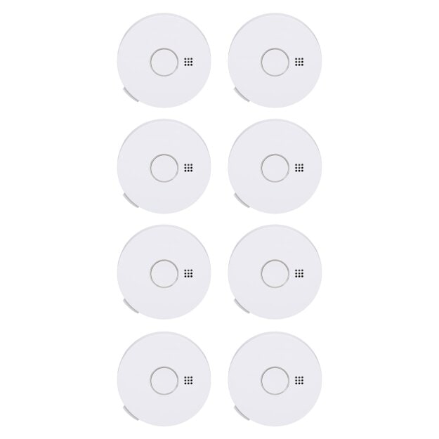 Gira 114502 Rauchmelder Basic Q Label reinweiss - 8er Pack