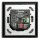 Zennio - SQUARE TMD 2 - kapazitiver KNX-Taster, 2  Tasten,  Thermostat, Temperaturfühler - SCHWARZ - ZVI-SQTMD2-A