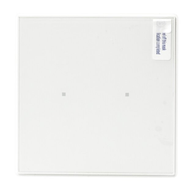 Zennio - SQUARE TMD 2 - kapazitiver KNX-Taster, 2  Tasten,  Thermostat, Temperaturfühler - WEISS - ZVI-SQTMD2-W