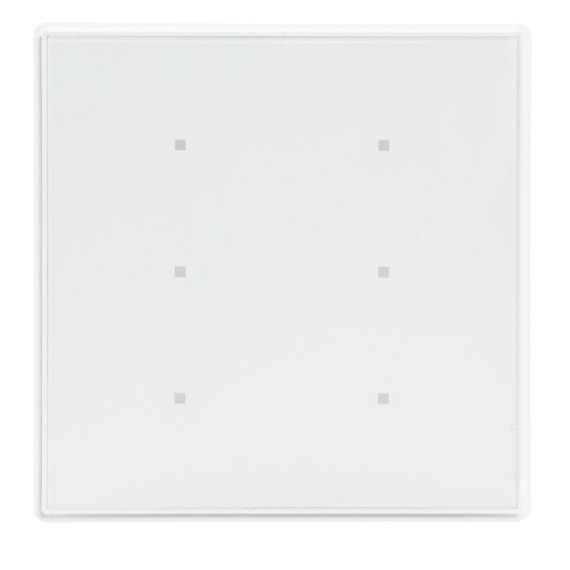 Zennio - SQUARE TMD 6 - kapazitiver KNX-Taster, 6 Tasten, Thermostat, Temperaturfühler - WEISS - ZVI-SQTMD6-W