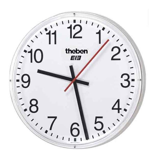 Theben 5009200 Wanduhreinseitig arabische Zahlen OSIRIA 220 AR-EIB Weiß