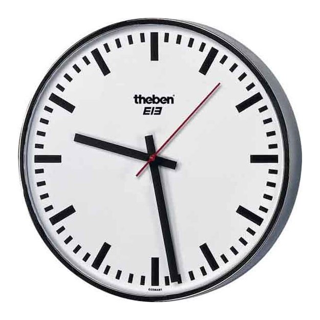 Theben 5009241 Wanduhreinseitig Balkenziffern OSIRIA 241 BR-EIB Chrom