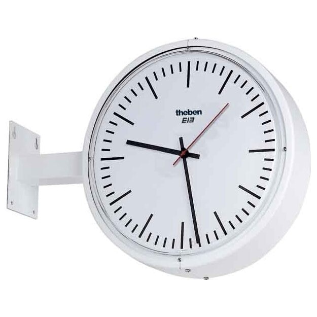 Theben 5009251 Wanduhrdoppelseitig Strichziffern OSIRIA 242 SR-EIB Chrom