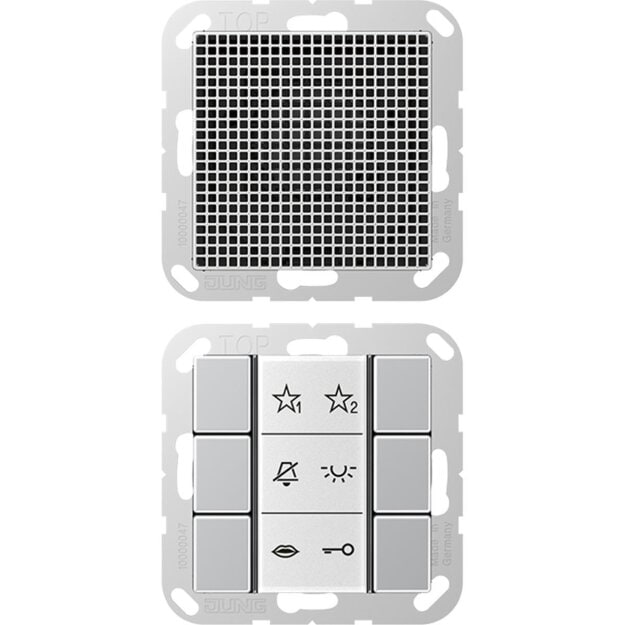 Jung SIAIA6AL Audio-Innenstation (Thermoplast bruchsicher) Aluminium Serie A / AS