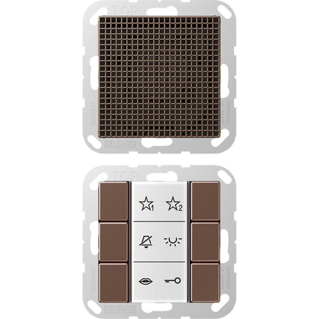 Jung SIAIA6MO Audio-Innenstation (Thermoplast bruchsicher) Mokka Serie A / AS