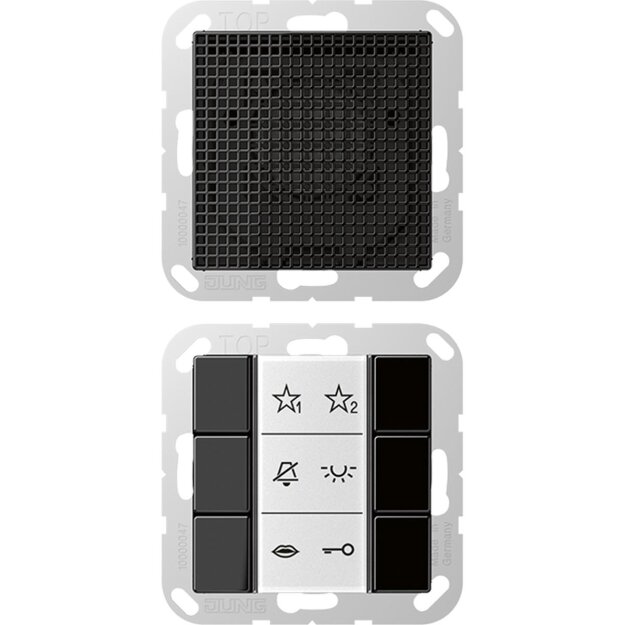 Jung SIAIA6SW Audio-Innenstation (Thermoplast bruchsicher) Schwarz Serie A / AS