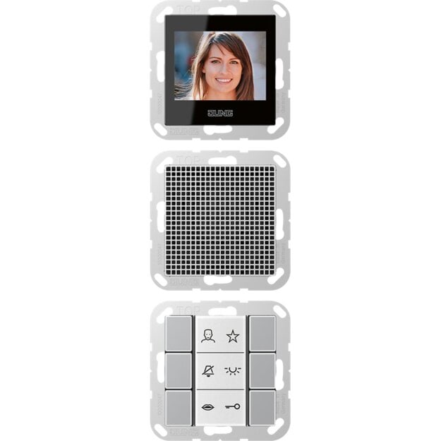 Jung SIVIA622AL Video-Innenstation (Thermoplast bruchsicher) Aluminium Serie A / AS