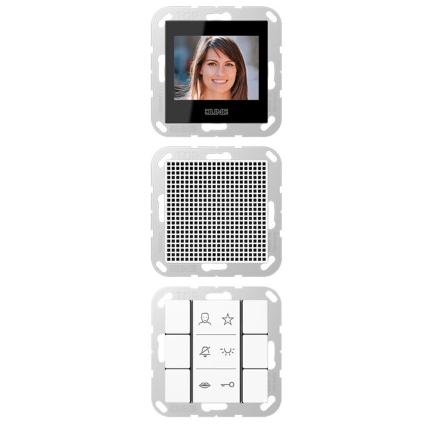 Jung SIVIA622WW Video-Innenstation (Thermoplast bruchsicher) Alpinweiß Serie A / AS